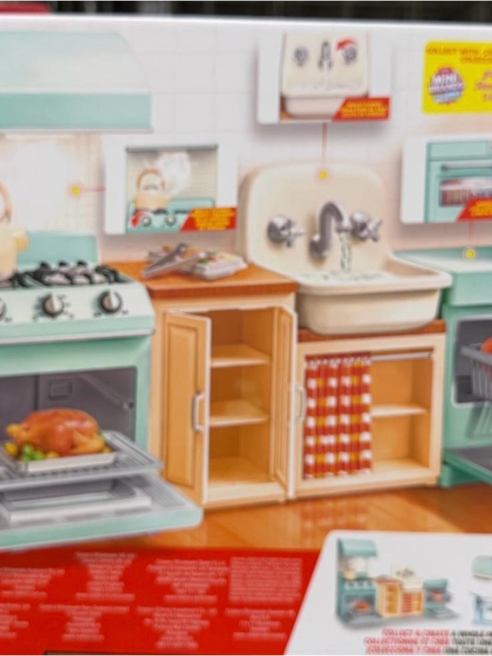 Children's Play Kitchen Set - Mint and Cream